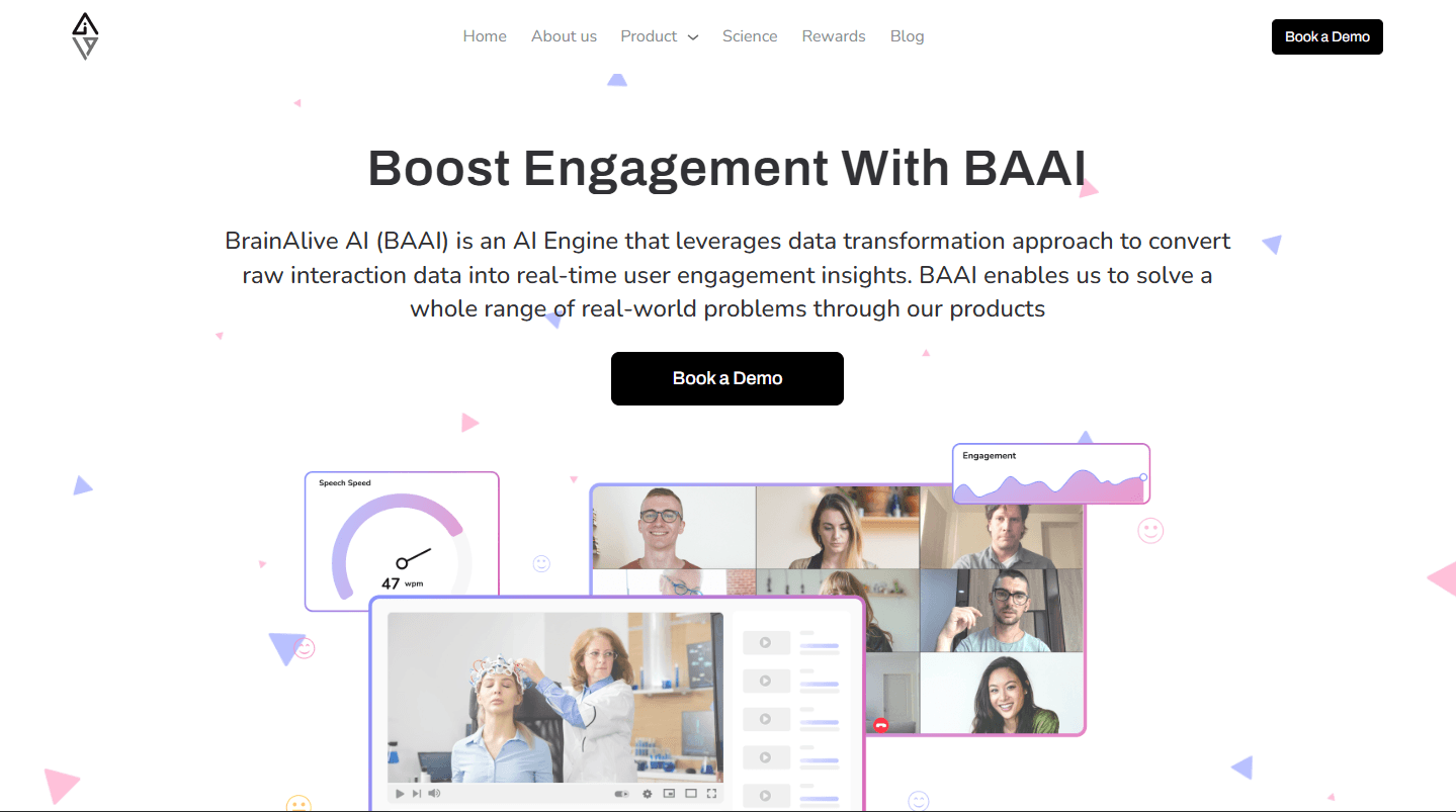 Developed independently the official Brainalive Research frontend website in the last company featuring Home, About, Product, Science, Blog, and Contact pages with a responsive, user-friendly design.