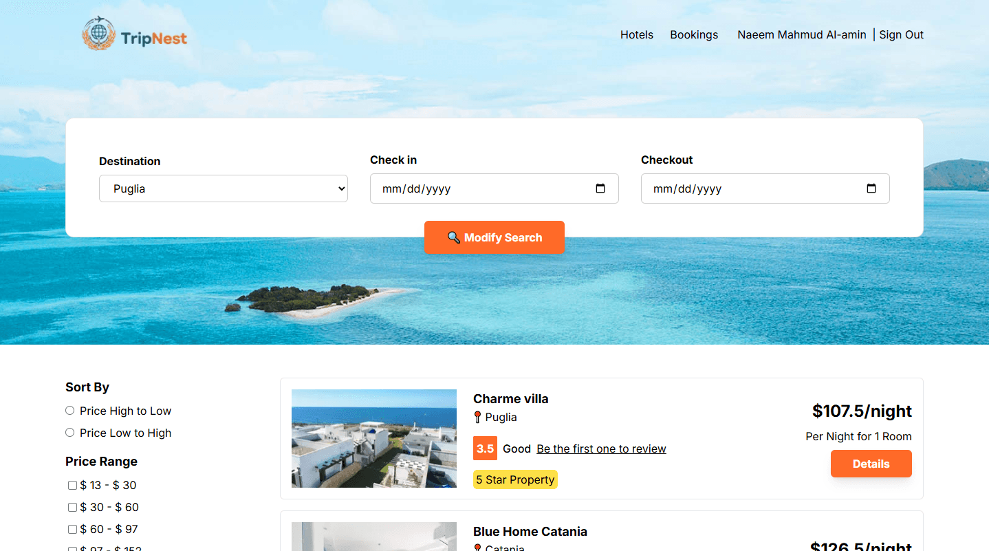 A full-stack hotel booking app with OAuth login, Stripe payments, reviews, and a high-performance, responsive UI built with Next.js.